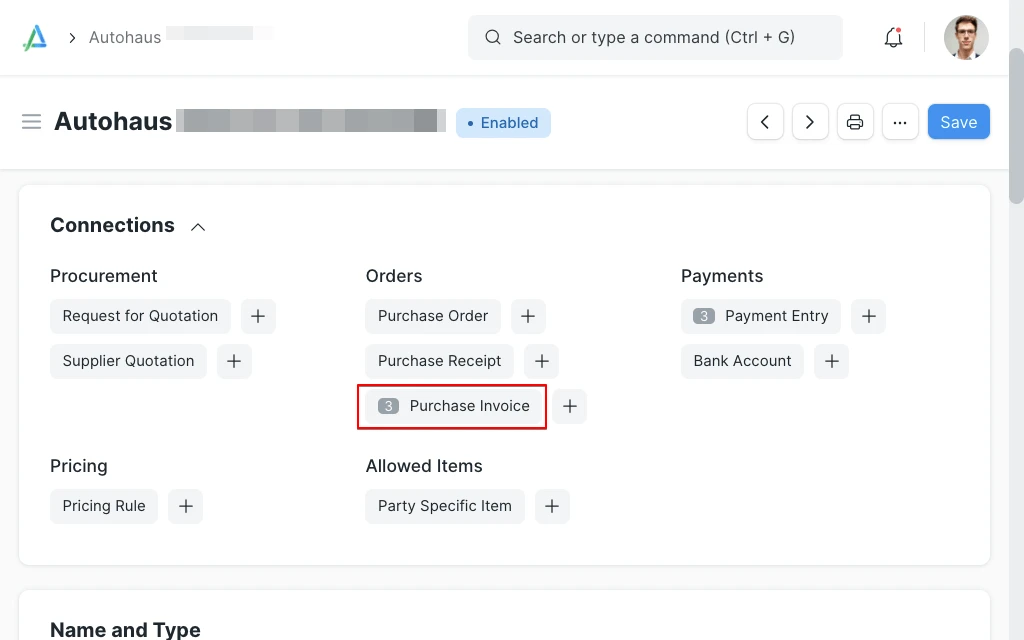 Lieferantenrechnungen in ERPNext